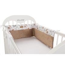 Rácsvédő kiságyba 210cm - mocca minky - forest