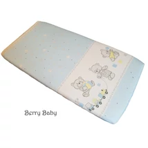 Gumis lepedő 60x120 cm – kék macis – pamut