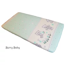 Gumis lepedő 60x120 cm – menta macis – pamut