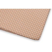 Gumis lepedő 70x140 - barna pöttyös - pamut