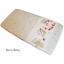 Gumis lepedő 60x120 cm – bézs  macis – pamut