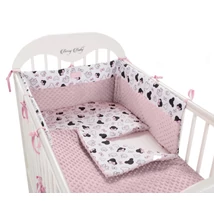 Babaágynemű szett - rózsaszín minky - Minnie Babaágynemű szett - rózsaszín minky - Minnie