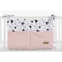 Pelenka tároló - 2 zsebes - Minnie fantasy - púder minky