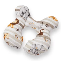 Bébi fejpozícionáló párna - bézs szafari