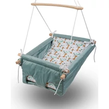 Prémium bölcsőhinta -  menta - zsiráf Prémium bölcsőhinta -  menta - zsiráf
