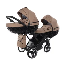 Ikerbabakocsi bézs színben - Junama Diamond Basic DUO SLIM
