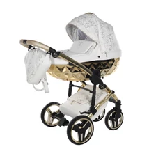 Junama többfunkciós babakocsi - DIAMOND Heart - 01 fehér arany Junama többfunkciós babakocsi - DIAMOND Heart - 01 fehér arany