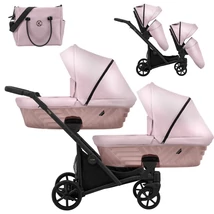 Kunert Ivento DUO prémium ikerbabakocsi: pink eco bőr