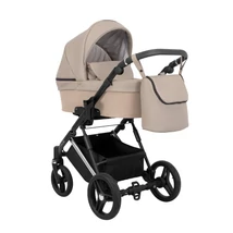 Mély babakocsi - Kunert Lazzio Premium - Silver 12 bézs eco-bőr