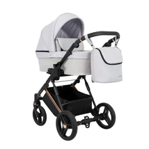 Mély babakocsi - Kunert Lazzio Premium - 09 szürke eco-bőr