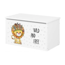 Nagy méretű játéktároló - Wild and Free oroszlán mintával