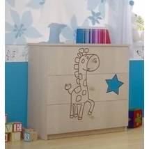 Komód gyerekszobába és babaszobába - kék zsiráfos