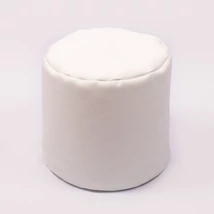 Babzsák puff - törtfehér Eco bőr