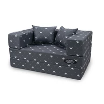 Berry Baby szivacs kanapéágy - levehető huzatos - szürke Chesterfield koronás Berry Baby szivacs kanapéágy - levehető huzatos - szürke Chesterfield koronás