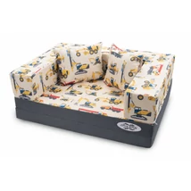 Szivacs kanapéágy - levehető huzatos - grafit - trucks