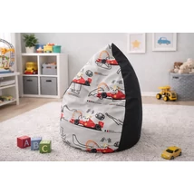 Babzsák - grafit - Formula-1- csepp alakú