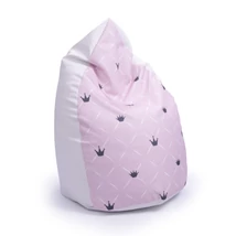 Babzsák - rózsaszín Chesterfield – csepp alakú 2in1