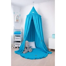 Óriás baldachin fodrokkal - türkizkék színben a Berry Baby-től