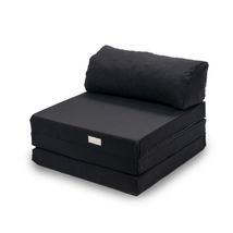 Szivacs pótágy - fotelágy kihajtható felnőtt méretben - fekete