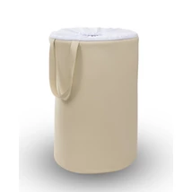 Szennyestartó - játéktároló - beige Eco bőr