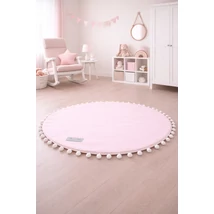 Kerek szőnyeg pomponnal babarózsaszín 100 cm