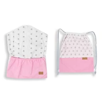 Ovis zsák és tornazsá: fehér csillagos - rózsaszín Ovis zsák és tornazsá: fehér csillagos - rózsaszín