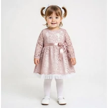 Alkalmi csipke ruha boleróval - mályva 92