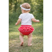 Fodros bugyi 62-68 - Piros apró pöttyös