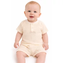 Kisfiú együttes ekrü színben 68 - organikus pamut