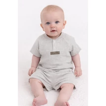 Kisfiú együttes szürke színben 74 - organikus pamut