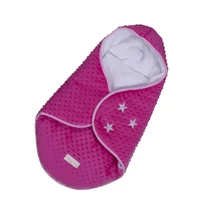 Babahordozó takaró - Stars - pink minky