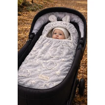 Bundazsák babahordozóba és babakocsiba - szürke világító felhős