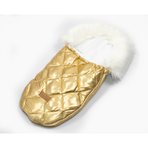 Bundazsák babahordozóba - White and gold quilted - Luxus