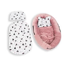 Babafészek szett - mályva velvet - minnie - 5 részes