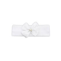 Hajpánt babáknak fehér pamut - masnival