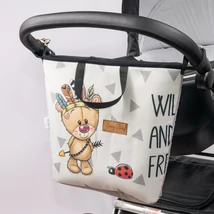 Bevásárló táska babakocsira - Berry Baby Comfort Shopping Bag - szürke macis