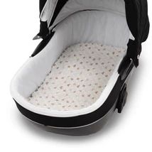 Kókusz matrac babakocsiba - ekrü mintás minky