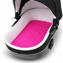 Kókusz matrac babakocsiba - pink minky