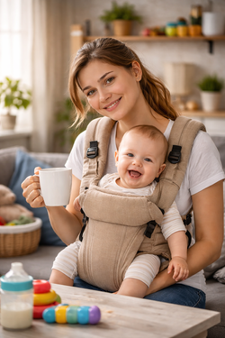 Boldog baba-mama pillanat